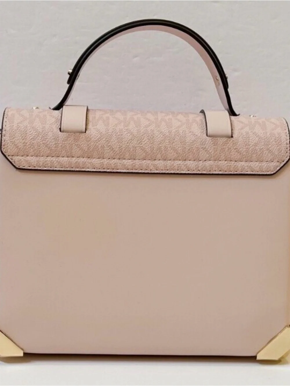 Michael Kors Manhattan Light Blush Pink Top-Handle Satchel w/ Gold Hardware EUC